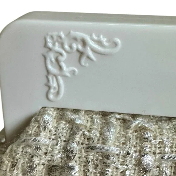 MAC White & Silver Tweed Cosmetics Case Clutch - Picture 4 of 9